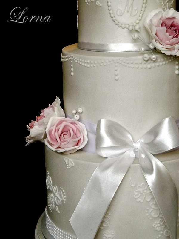 Svadobná vintage - Vintage wedding cake2