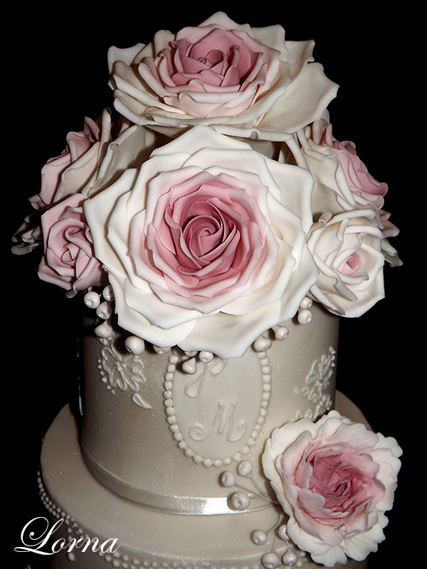 Svadobná vintage - Vintage wedding cake1